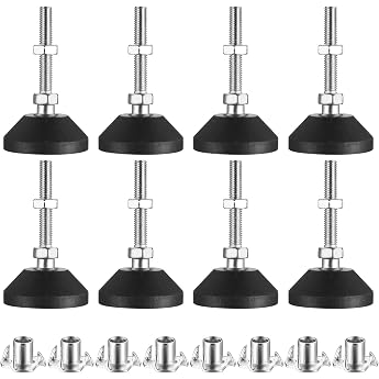 McBlast 8-Piece Levelling Feet M8 x 60 x 50 mm with Drive Nut