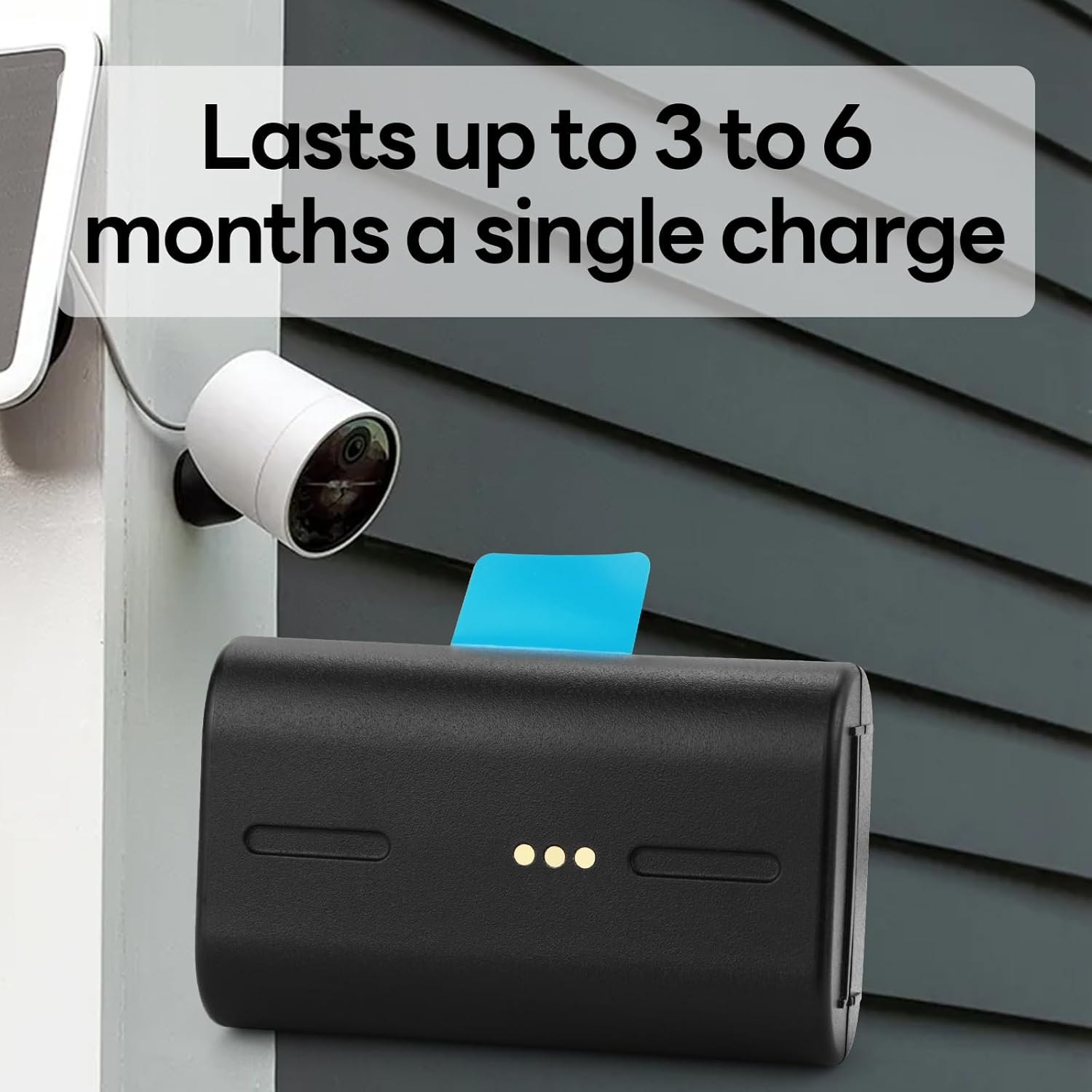 MULS 2-Pack Replacement for SimpliSafe Wireless Outdoor Security Camera SSCAM-BAT11 SCM301 CMOB1 CM0B1 Cameras and Video Doorbell 7000mAh Upgraded Battery Pack with Type-C Charge Cable Long-Lasting