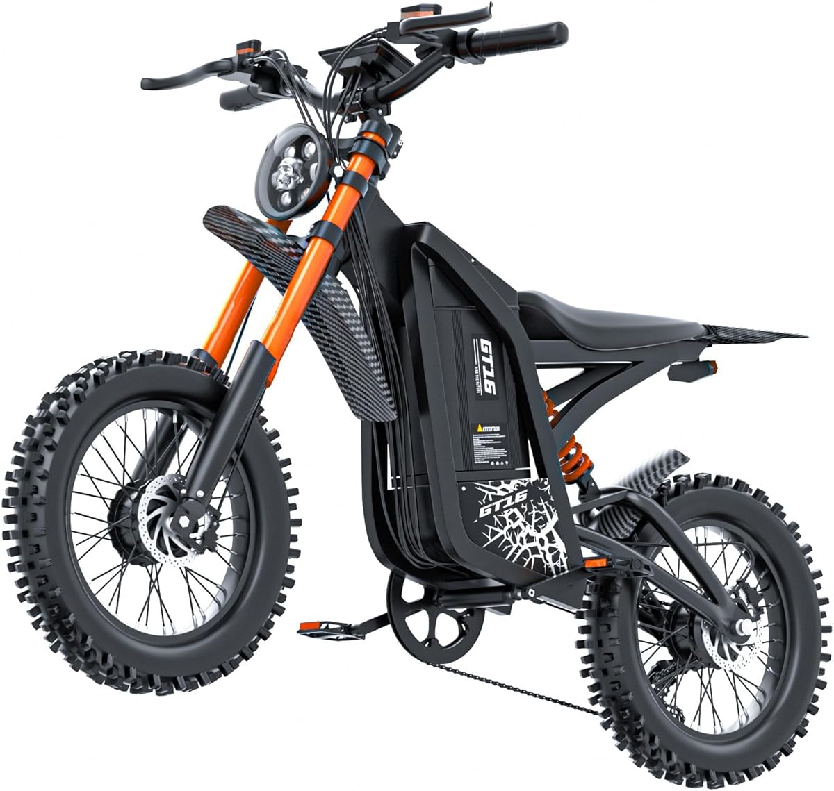 Misodo Electric Dirt Bike, 4500W Peak Motor, 65KM/H Electric Motorcycle, 160KM, 48V/25AH Battery Ebike, 5 PAS Speeds,Dual Hydraulic Brakes, Full Suspension 16" Off Road Tire E Dirt Bike for Adults