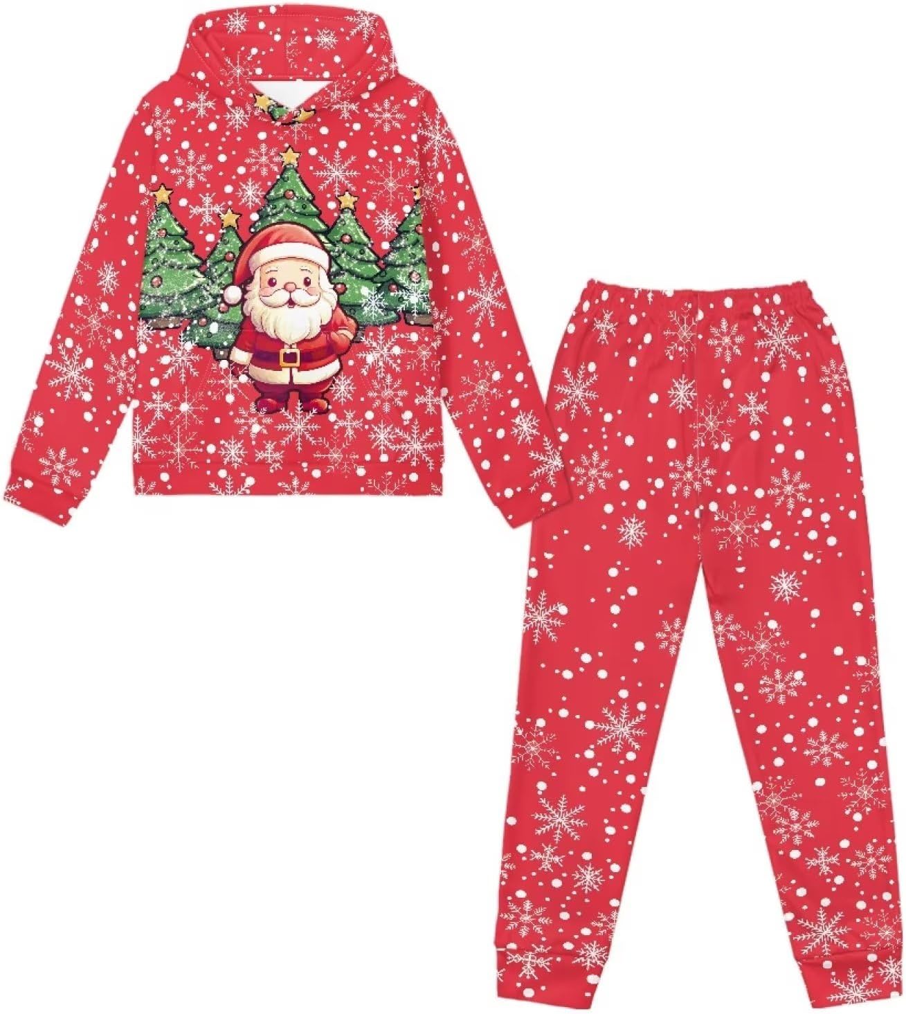 UNICEU Kids 2 Pieces Lounge Tracksuit Boys Girls Casual Hoodies Sweatshirt and Sweatpants Sports Outfits