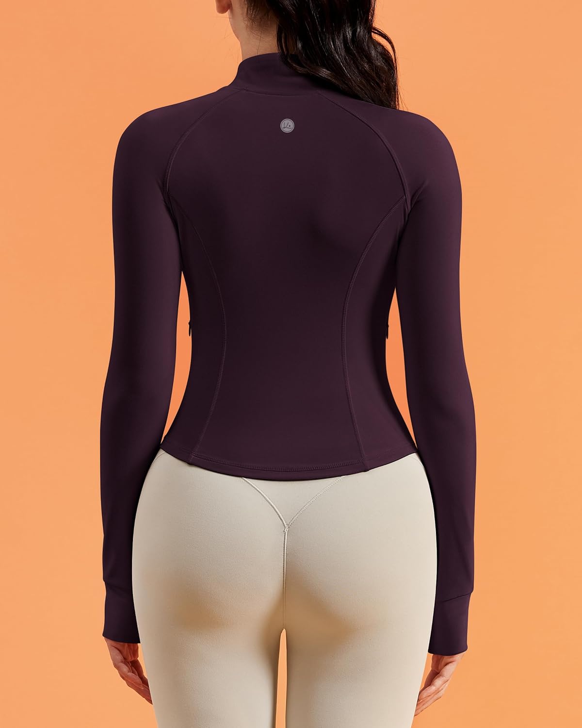 Queenie Ke BareLuxe Workout Running Jackets with Pockets for Women, Full Zip Athletic Cropped Gym Jacket with Thumbholes