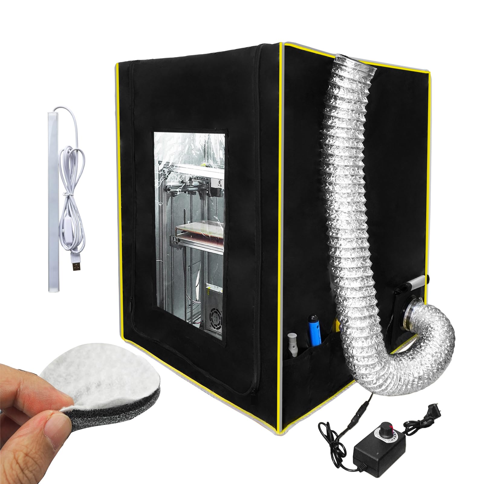 温室・飼育ケース  Electric Fan T230P59H-3-0 Amazon.com: 3D Printer Enclosure with 3-Layers Filter Adjustable