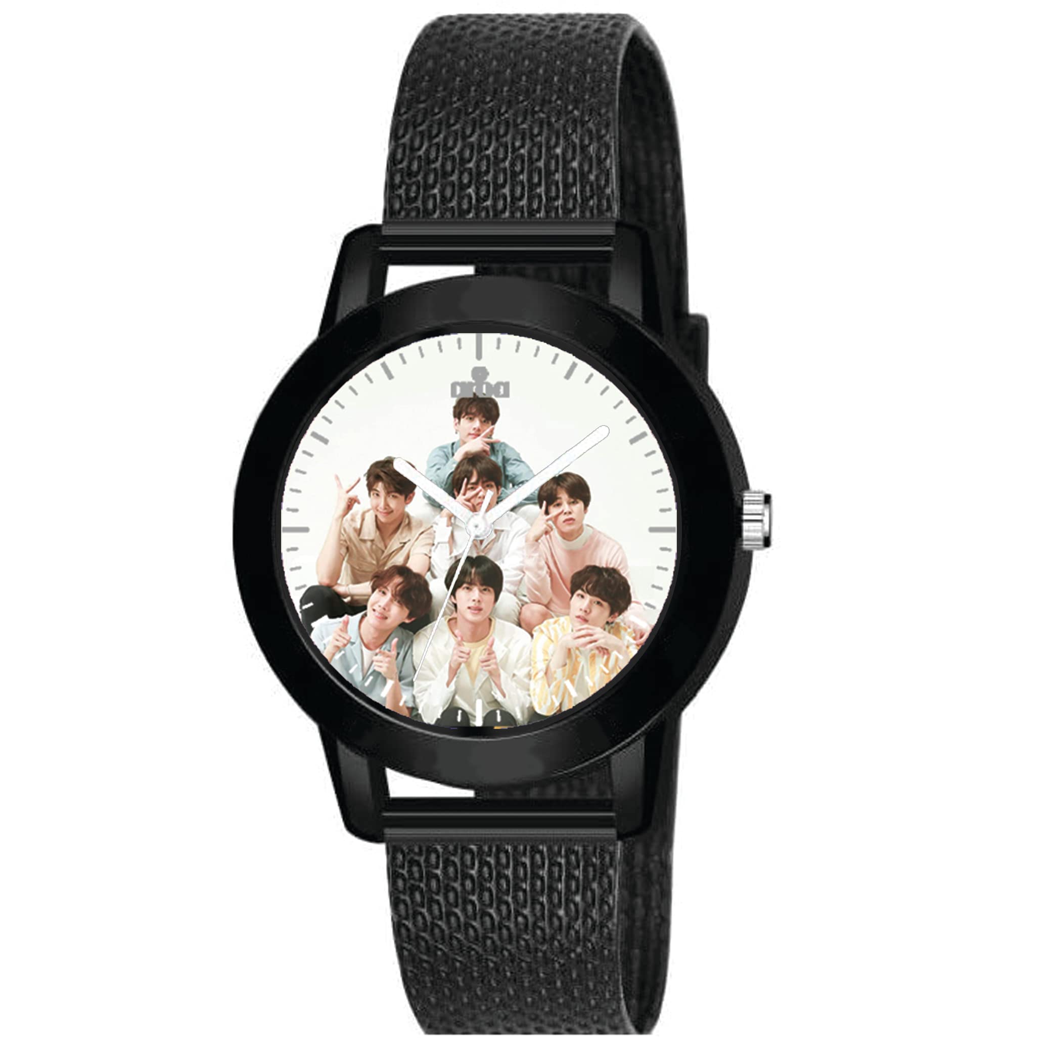 AROA Watch for Womens with BTS Kpop, Bangtan, Hoseok, Jimin, Jungkook Model :456 in Black Metal Type Rubber Analog Watch Beige Dial for Women Stylish Watch for Girls (B0C3RS53WK) Amazon Price History, Amazon Price Tracker