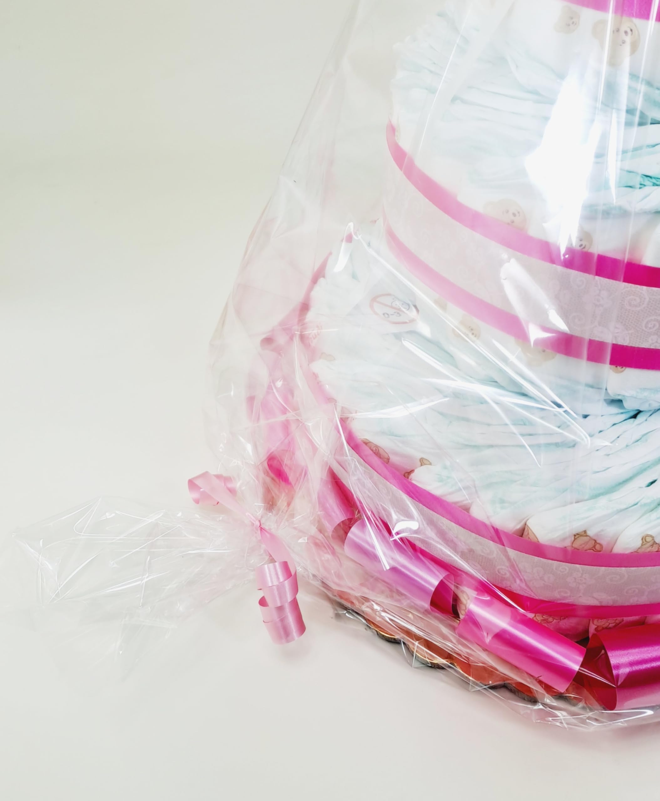 Torta di Pannolini 4 Piani Rosa