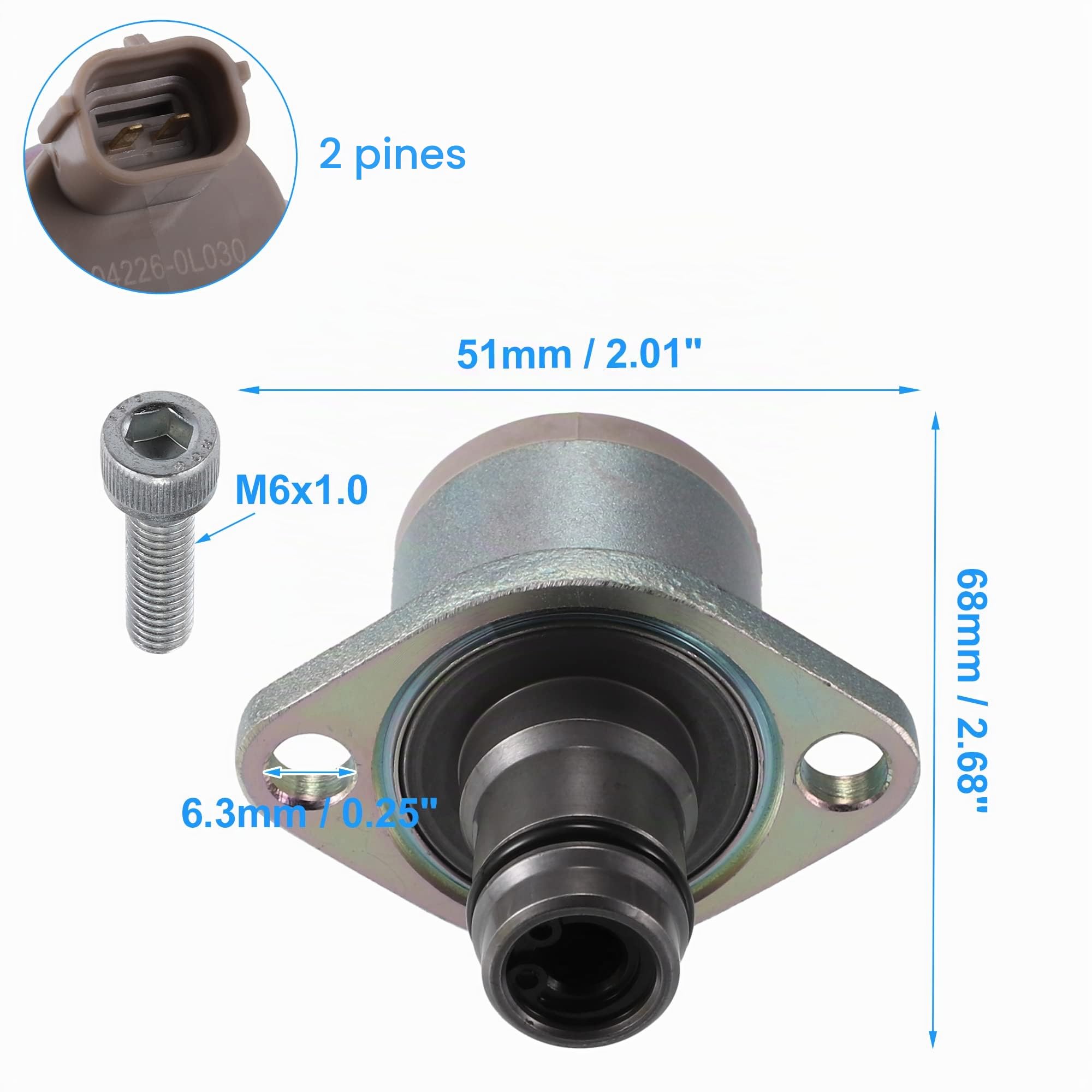 QUARKZMAN Sensor Presión Combustible Para Toyota Avensis Ii 03-18 1 Juego | Bronce, Metal/Plástico, Tamaño 68X51X35Mm, Oe 04226-0L030, 04226-26020, 2 Pines, Para Toyota Land Cruiser, Corolla, Auris