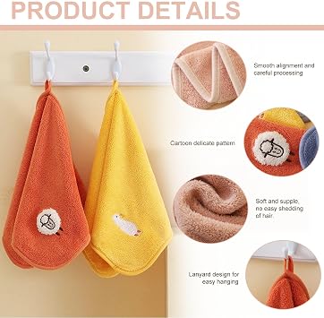 Children's Facial Towel, 5 Pcs Kids Face Towels Hand Towels(25 x 50 CM)