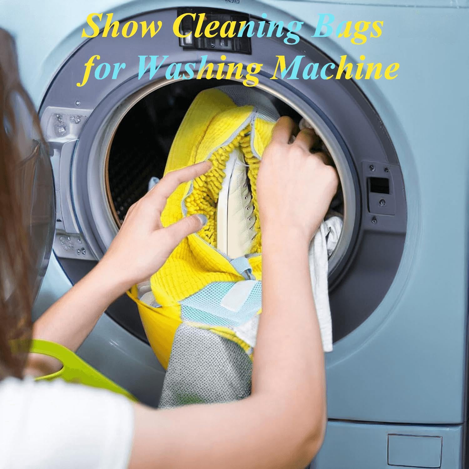 Shoe Washing Machine Bag – XXL - 2PCS Reusable Laundry Shoe Bag for Washer & Dryer – Zipper Plush Sneaker Cleaning Bag for Shoes, Gym, Tennis, Boots & Delicate Footwear - Image 6