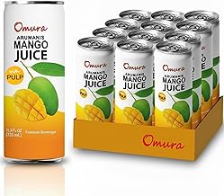 Omura MANGO JUICE from Natural Fruit with PULP 11.3 FL. Ounces | 12-Pack