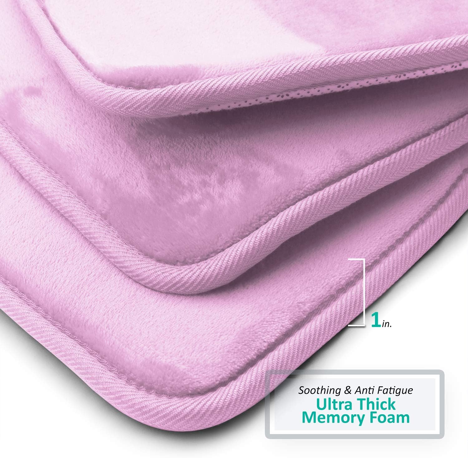 Clara Clark Bathroom Rug 32" x 20"- Bathroom Rugs, Memory Foam Bath Mat, Plush, Cozy, Ultra Soft, Non Slip, Machine Washable, Quick Dry - Lavender