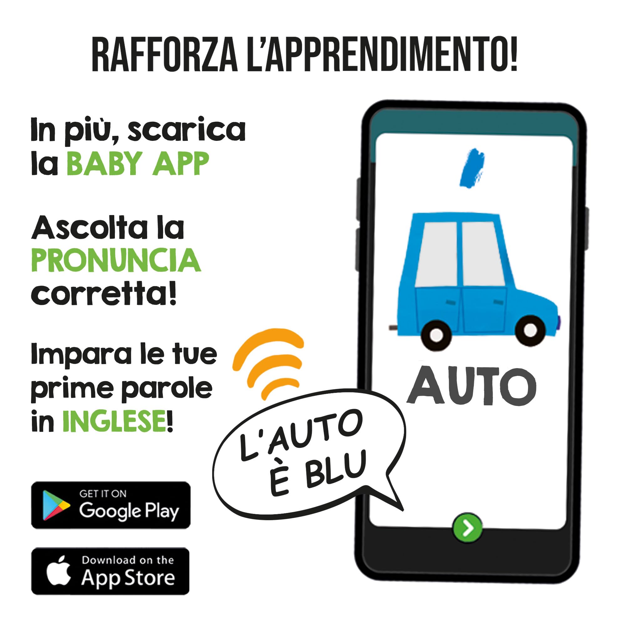 HEADU - Flashcards Parlanti Numeri, Forme e Colori, Sviluppa la Logica dei più Piccoli, Gioco Educativo Bambini 2 3 4 anni, Idea Regalo Bambino Bambina, Regalo Natale Pasqua Compleanno, Made in Italy