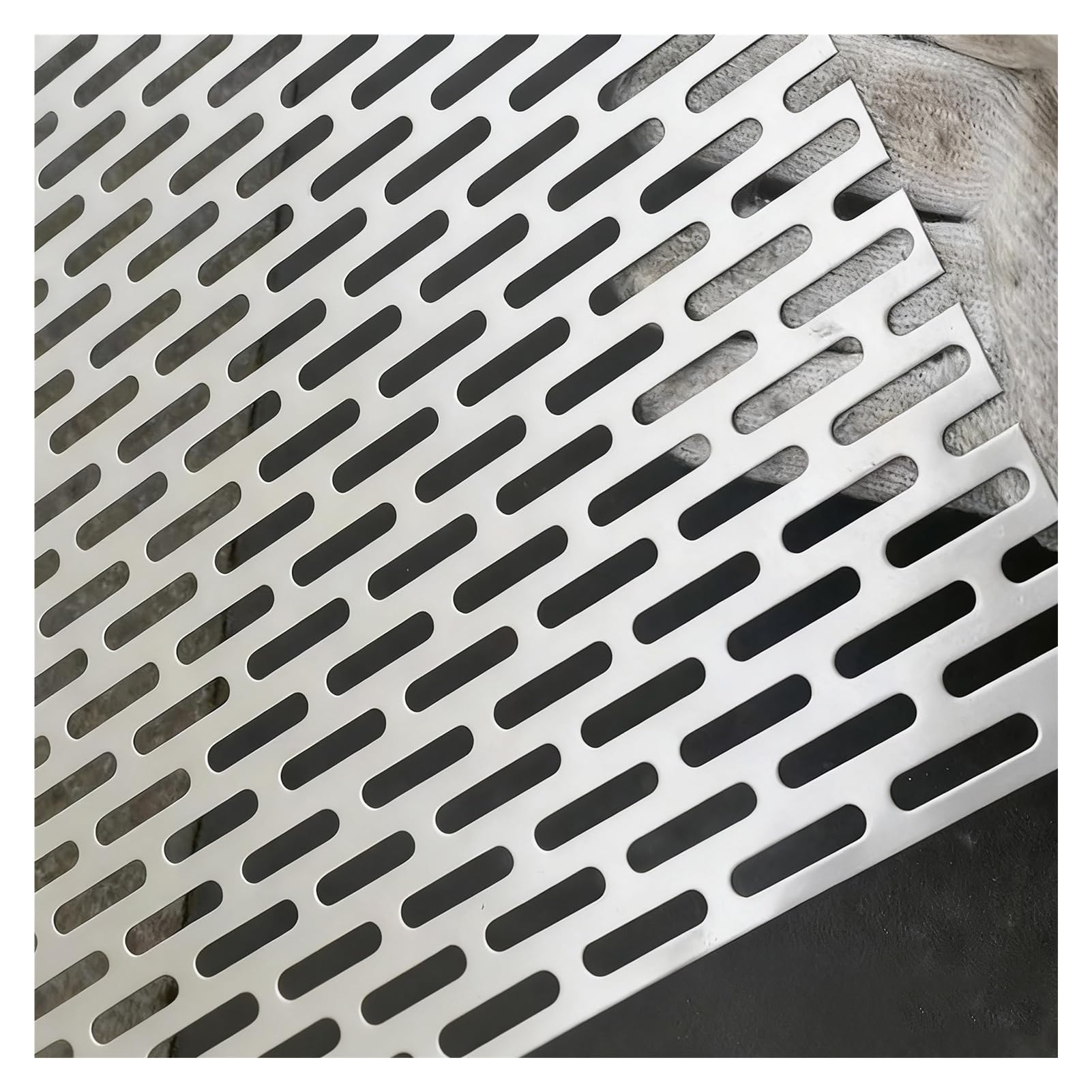 304 INOX Acier Perforé Tôle, Plaque Perforée en Métal Tôle Perforée Grille INOX Grillage Gouttiere pour Ventilation Grill Fumer Thick 1.2mm(0.8mm Thick,30x30cm)