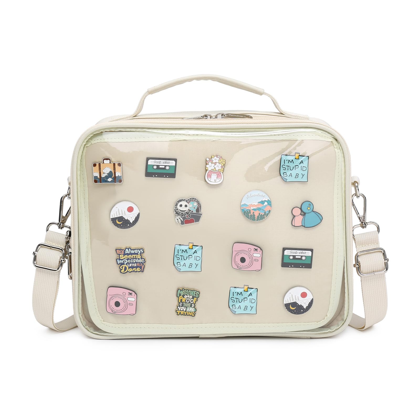 CHERRY SAUCE Dopamine Color Ita Bag Backpack Satchel Oxford Crossbody Messenger Shoulder Bag