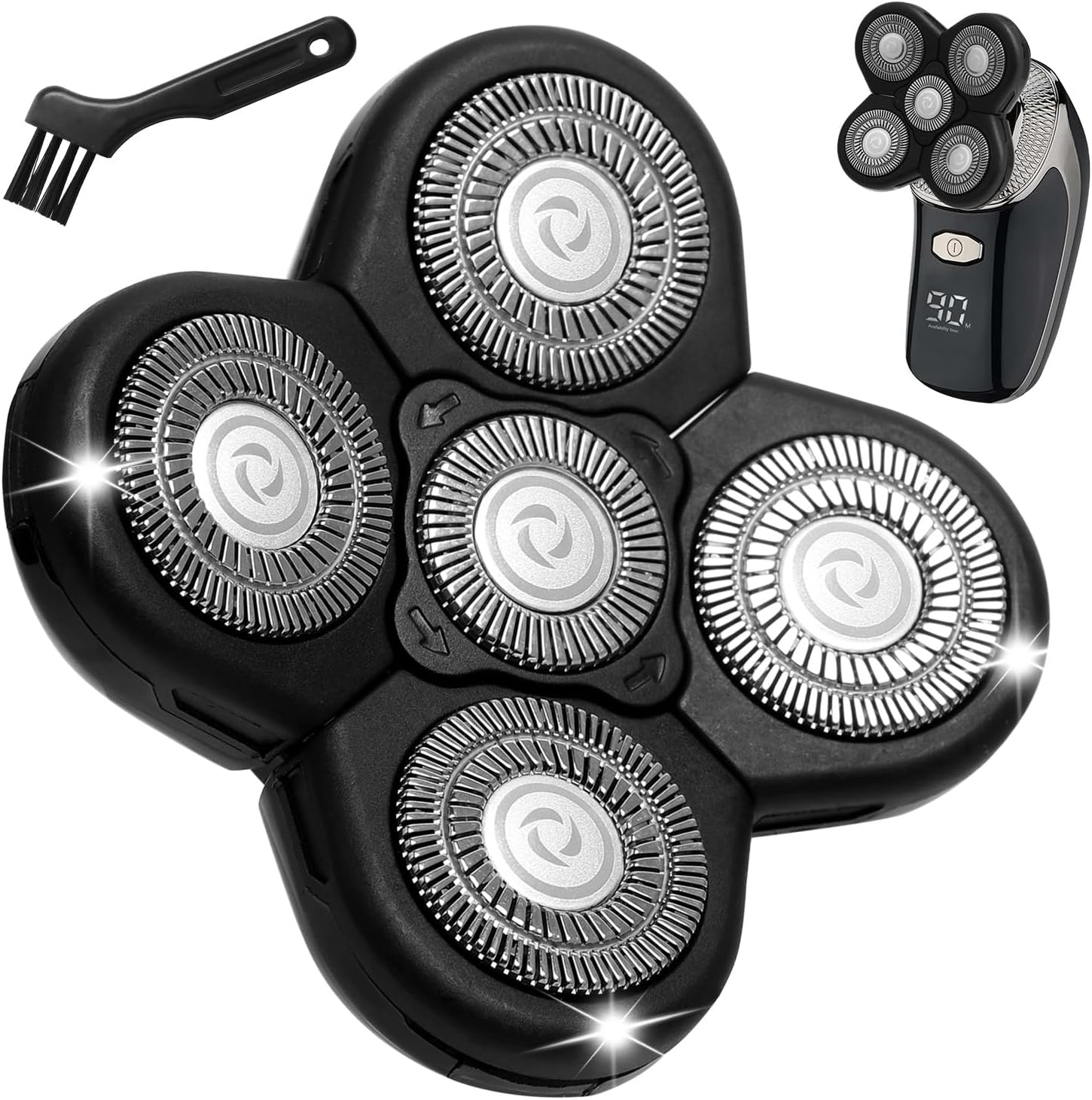 5 Cutting Scraper Replacement Head for ROSSIFUR Lovcoyo Gisaae Bazivve ElectriBrite Freebird Kensen and More with Easy Cleaning Brush for Scraper Blade Ideal for Head Shaving and Beard