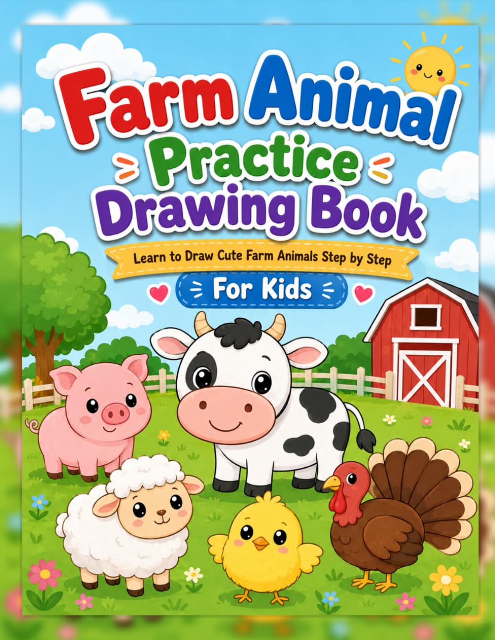 Farm Animal Practice Drawing Book: Learn to Draw Cute Farm Animals Step by Step
