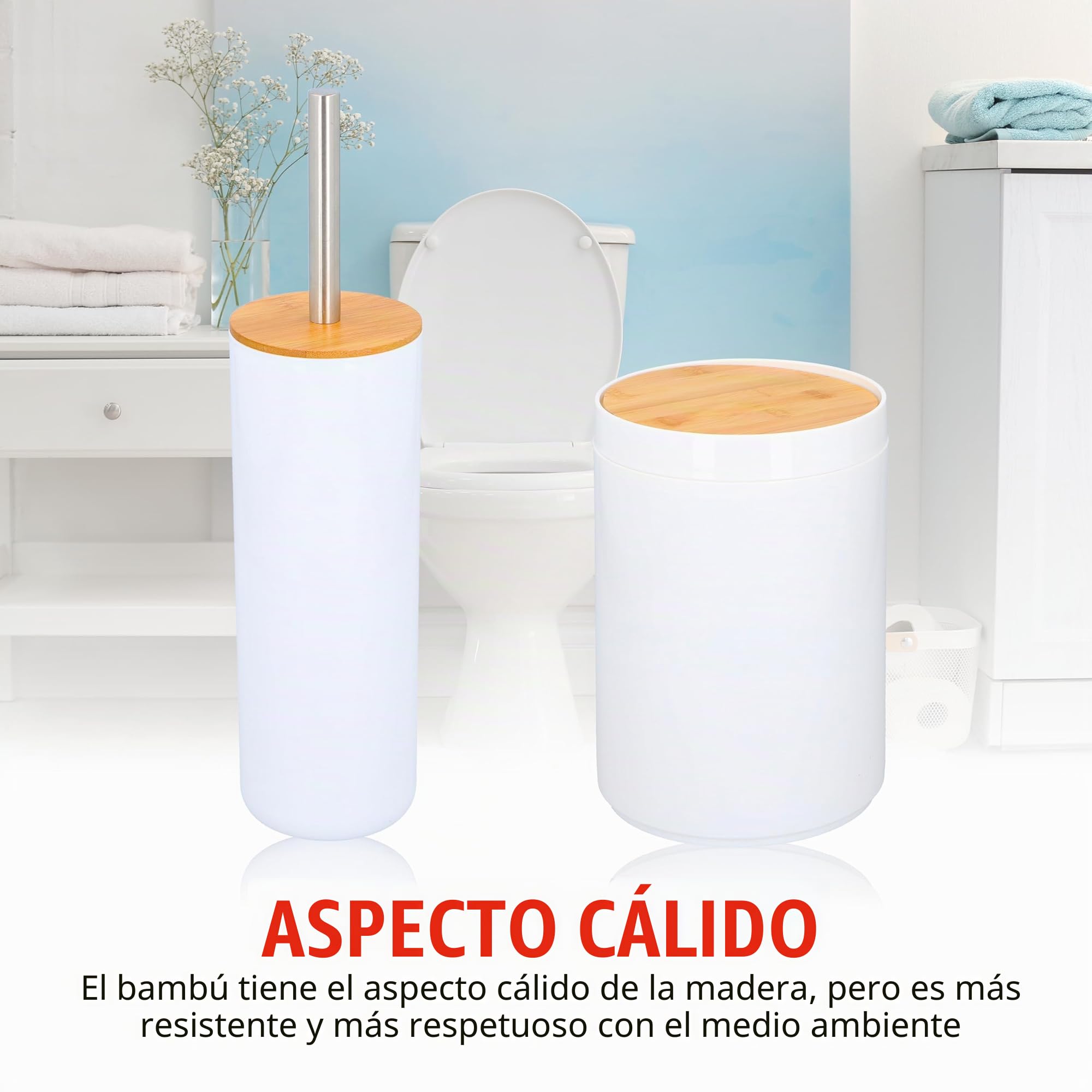 Alpina Set de baño y Aseo - Bamboo - 6 Piezas