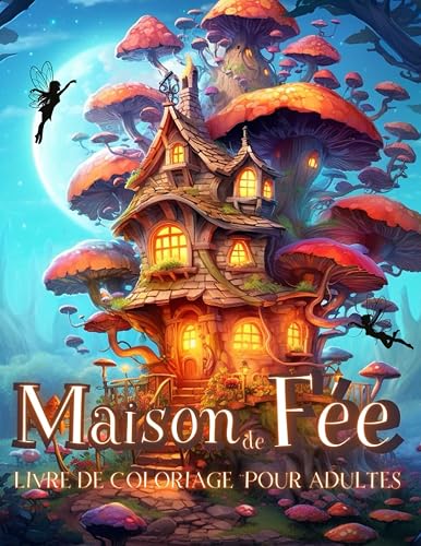 Maison de Fée Livre de Coloriage pour Adulte: Paysage Imaginaire -Coloriage Féérique - Monde Enchanté - 70 Maisons Fantasy à Colorier