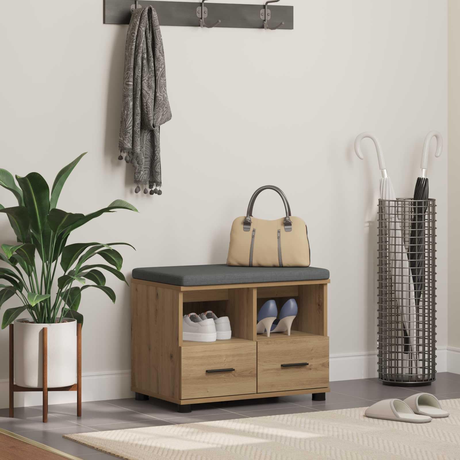 Banc de couloir avec rangement pour organiser votre entrée et optimiser le vestiaire