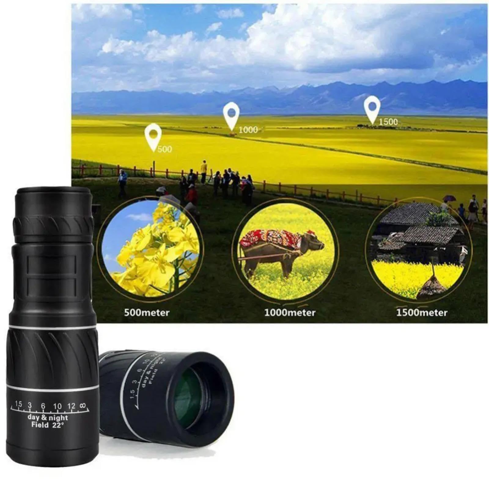 Télescopes monoculaires puissants 40x60 Zoom Jumelles Longue-Vue Nocturne Longue-Vue pour Camping en Plein Air Outils d'Observation des Oiseaux