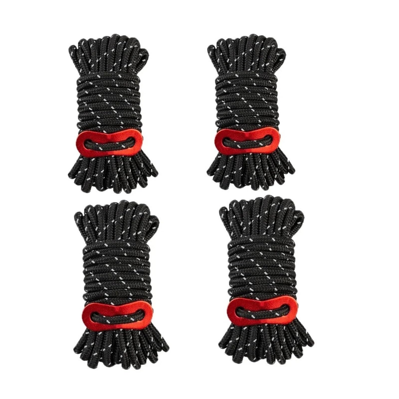 Guy Ropes Reflective Tent Guyline Ropes With Tensioner Adjuster Outdoor Rock Climbing Rescue Rope For Camping Hike Climb Tarp Canopy