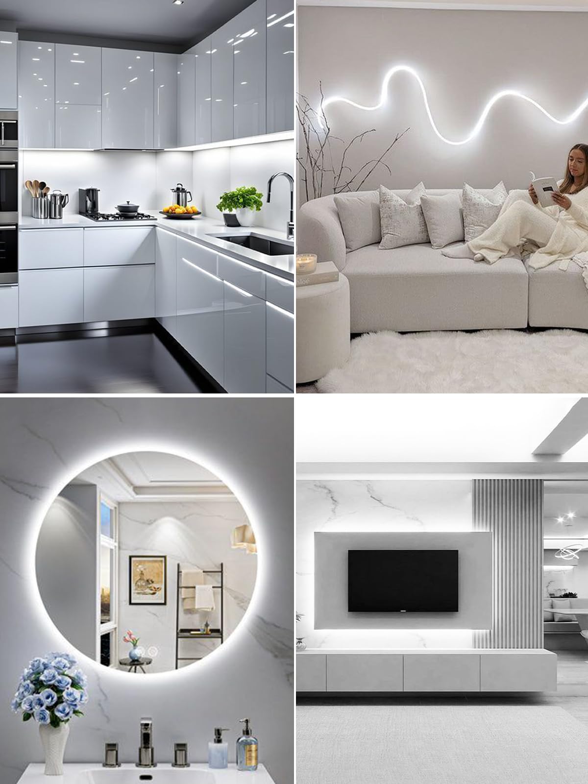 BRIMAX LED Neon Streifen Silikon 10M 6000K IP67 | Dimmbar & schneidbar, UV-beständiges Silikon-Gehäuse, inkl. 24V Netzteil, für Innen & Außen geeignet