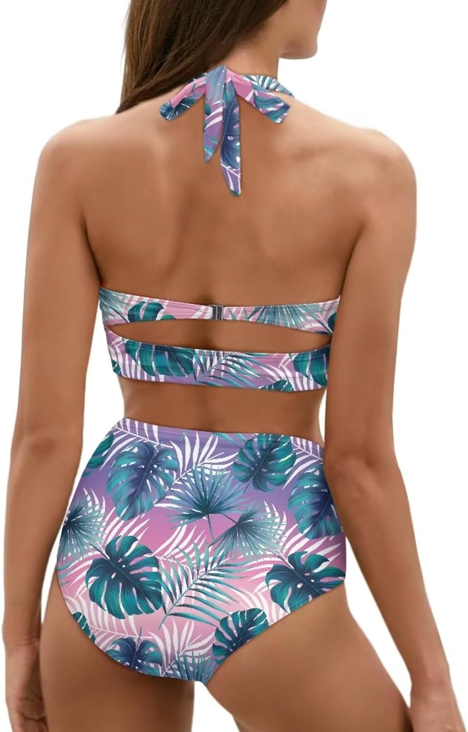 TOADDITDO Bikinis for Women Two Piece Swimsuit Tummy Control High Waisted Bathing Suit