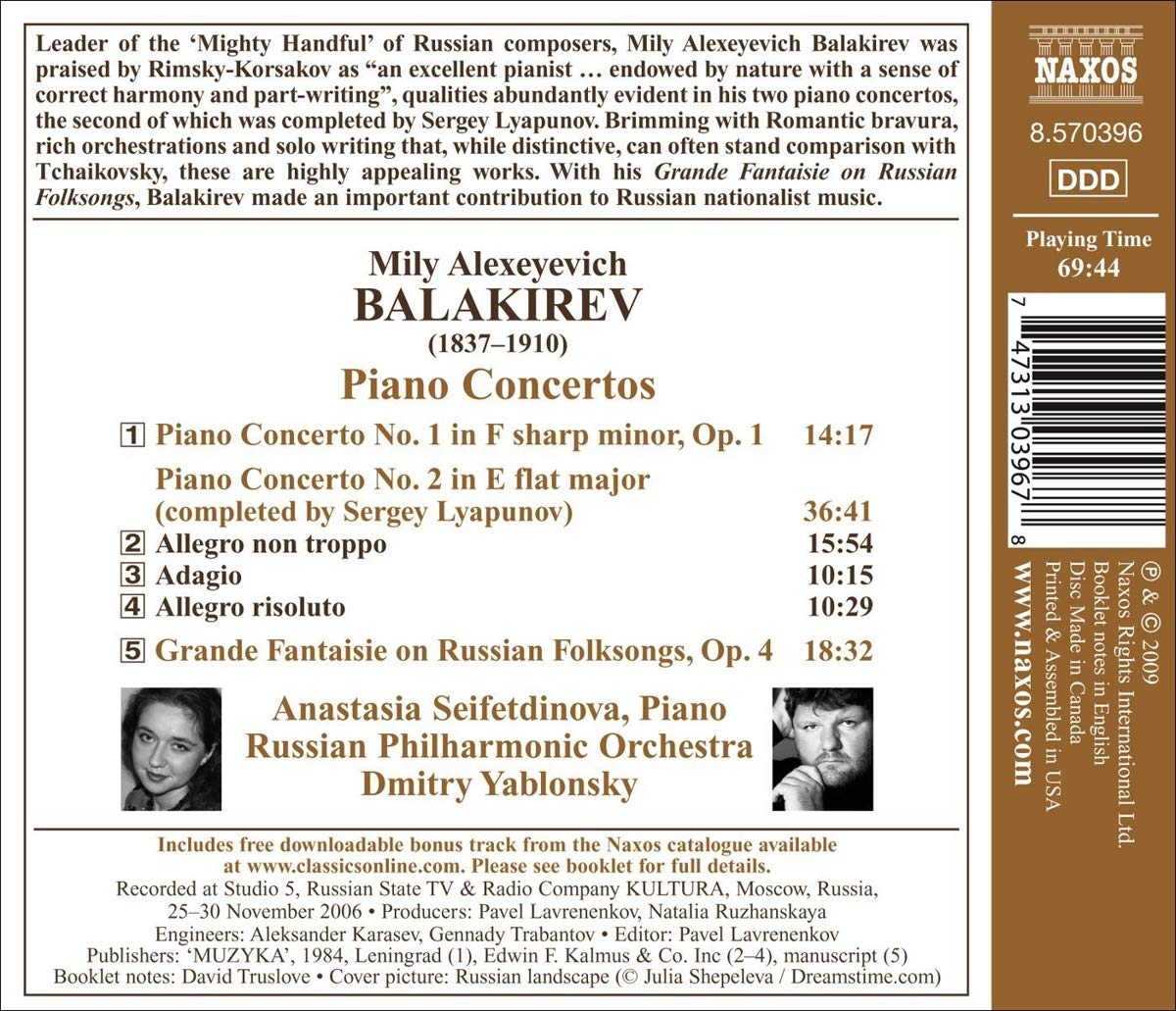 Balakirev : Concertos pour piano - Grande Fantaisie