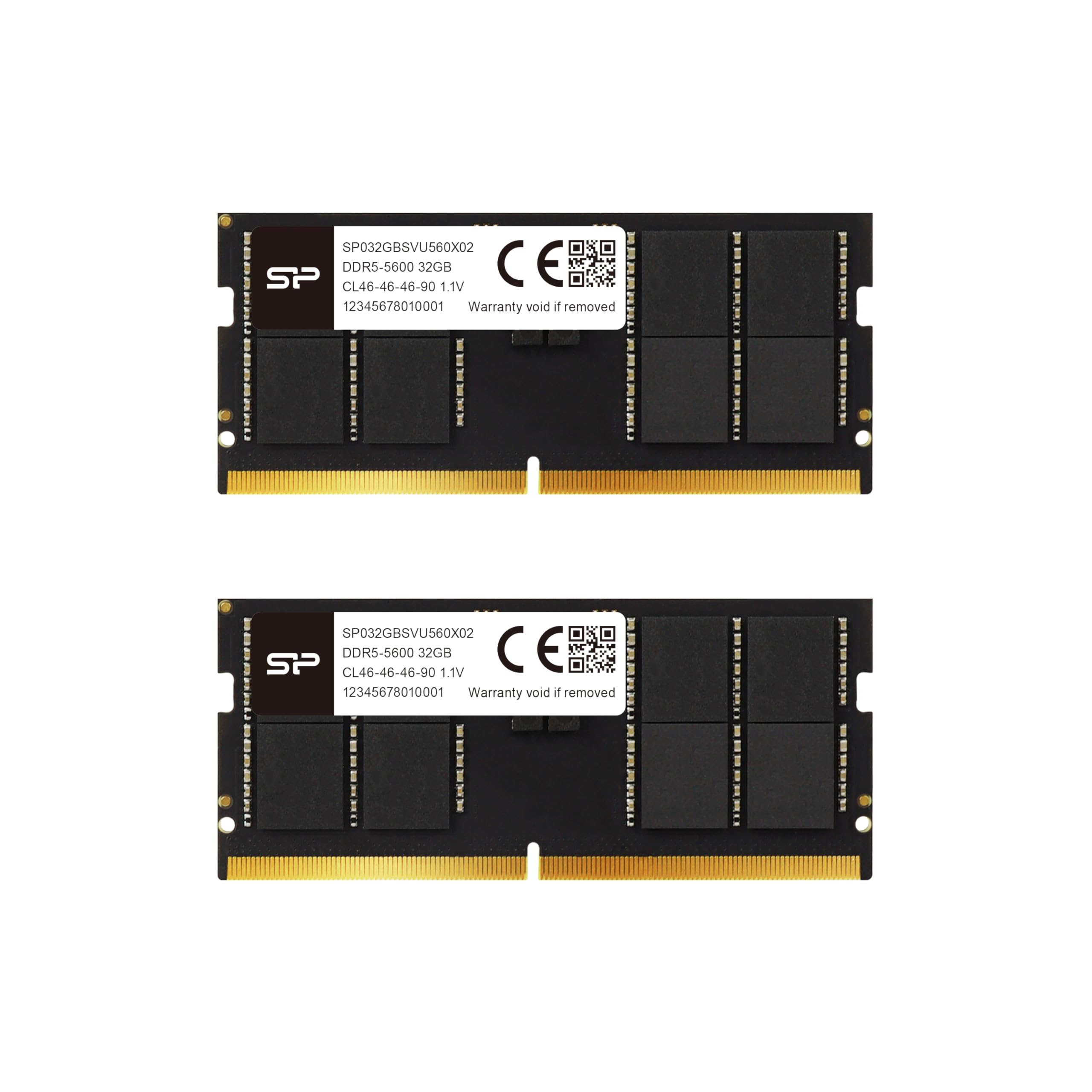 SP 64GB DDR5 4800 Dual Channel Kit 32×2 Silicon Power DDR5 64GB Kit (2 x 32GB) 5600MHz (PC5-44800) CL46