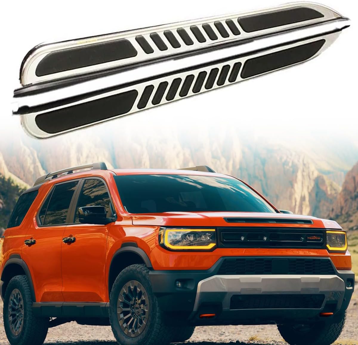 2Pcs Running Board Side Step Pedals Nerf Bar Fits for Honda Passport 2026