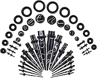 Vista 8 de Memsion - Kit de estiramiento para la oreja, 50 piezas, kit de perforación, aretes de calibre 00, 14