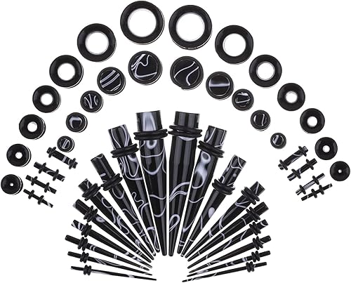 Miniatura 8 de Memsion - Kit de estiramiento para la oreja, 50 piezas, kit de perforación, aretes de calibre 00, 14