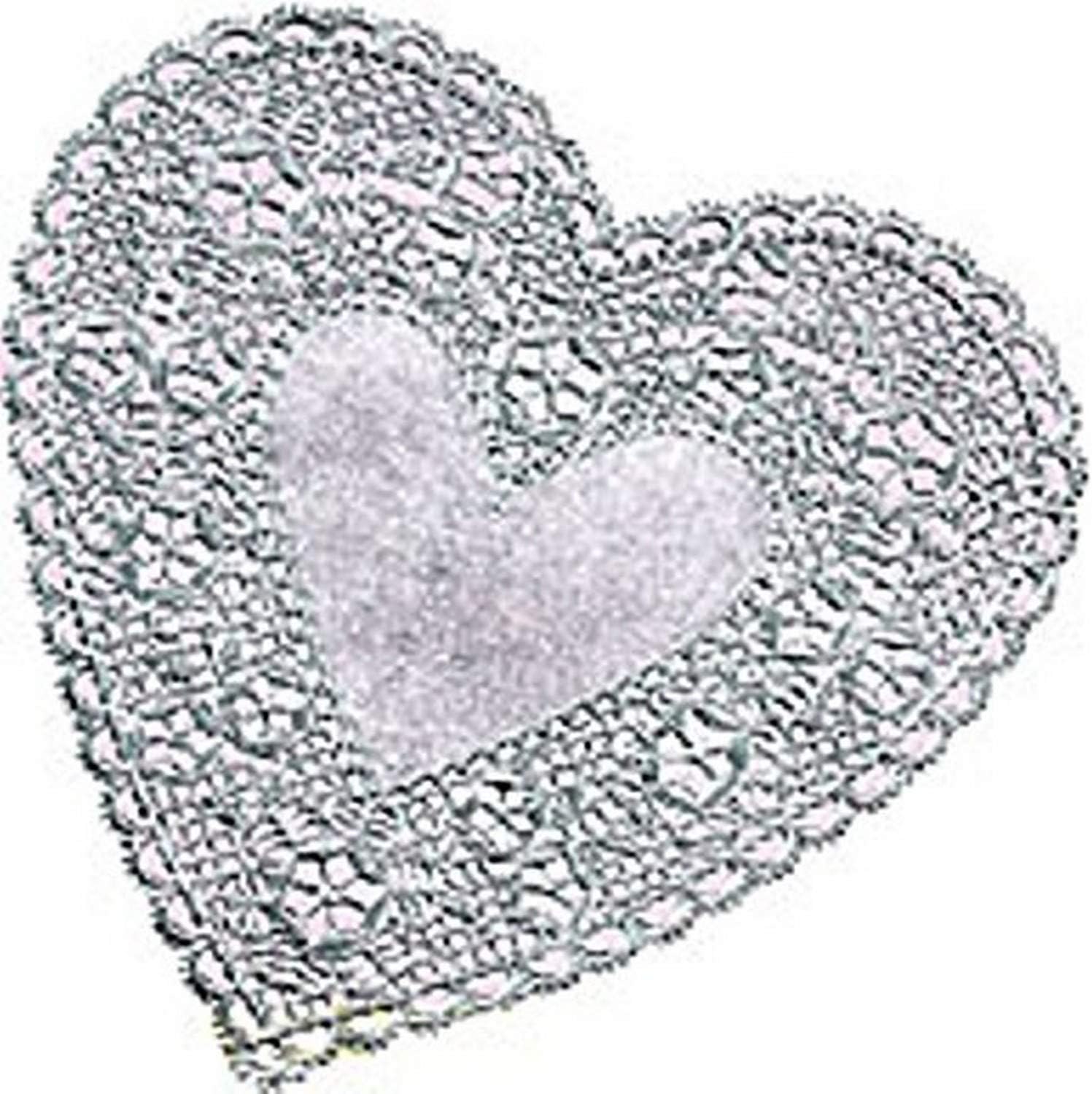 Hygloss Heart Doilies - 12 Pcs 4-Inch Silver Foil Paper Heart Shaped Doilies for Valentines Crafts, Table Settings - Metallic Silver - Ideal for Valentine Doilies, Paper Heart Doily Projects