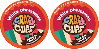 Crazy Cups Flavored Coffee for Keurig K-Cup Machines, White Christmas, Hot or Iced Drinks, 22 Single Serve, Recyclable Pods (Pack of 2)