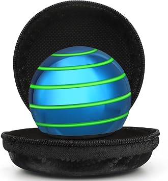 Luminous Kinetic Spinning Desk Toys Age 3+, Metal Full Body Optical Illusion Fidget Spinner Ball, Glow in The Dark Decor for Office Classroom, Christmas Stress Relief Birthday Gift for Kids Adults
