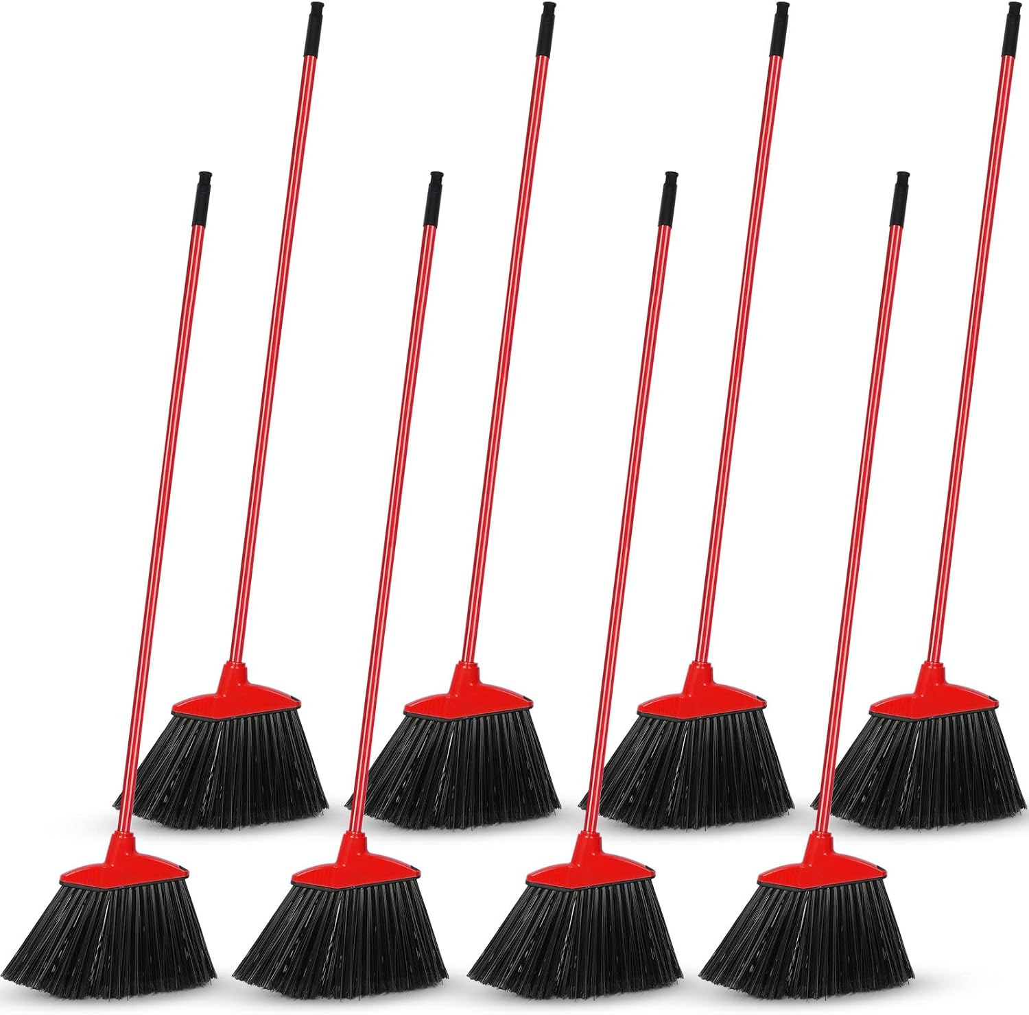 Nuenen 8 Pack Brooms Heavy Duty Commercial Broom Bulk