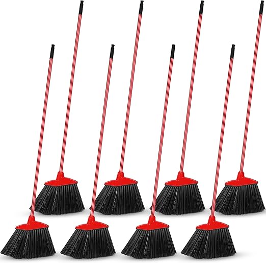 Nuenen 8 Pack Brooms Heavy Duty Commercial Broom Bulk