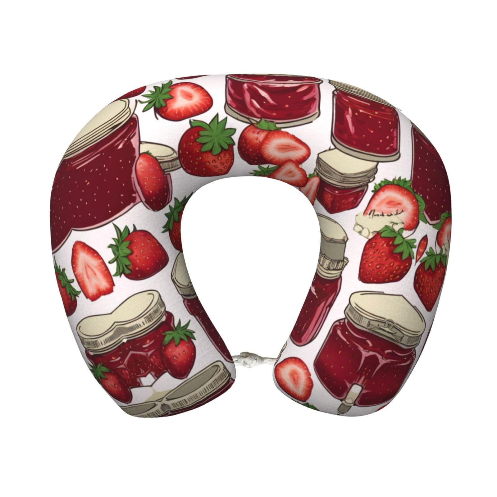 Oreiller de voyage personnalisé Strawberry Jam 02 pour éviter le mal de cou