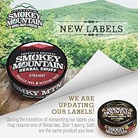Vista 2 de Smoky Mountain Herbal Long Cut – Recto – Caja de 10 latas - Rapé sin tabaco y sin nicotina