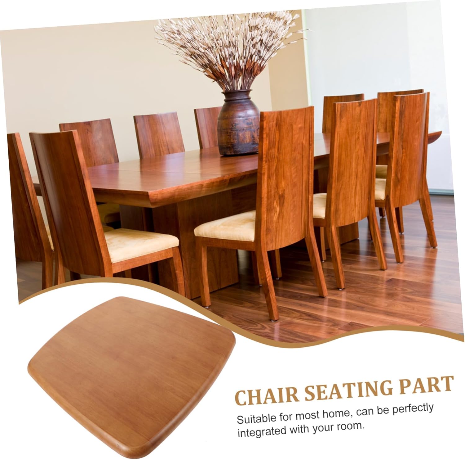 Luxshiny Wooden Stool Seat Replacement Solid Wood Repair Part for Canteen Stools and Bar Chairs Reliable Seating for Home Use Fits Standard Finish