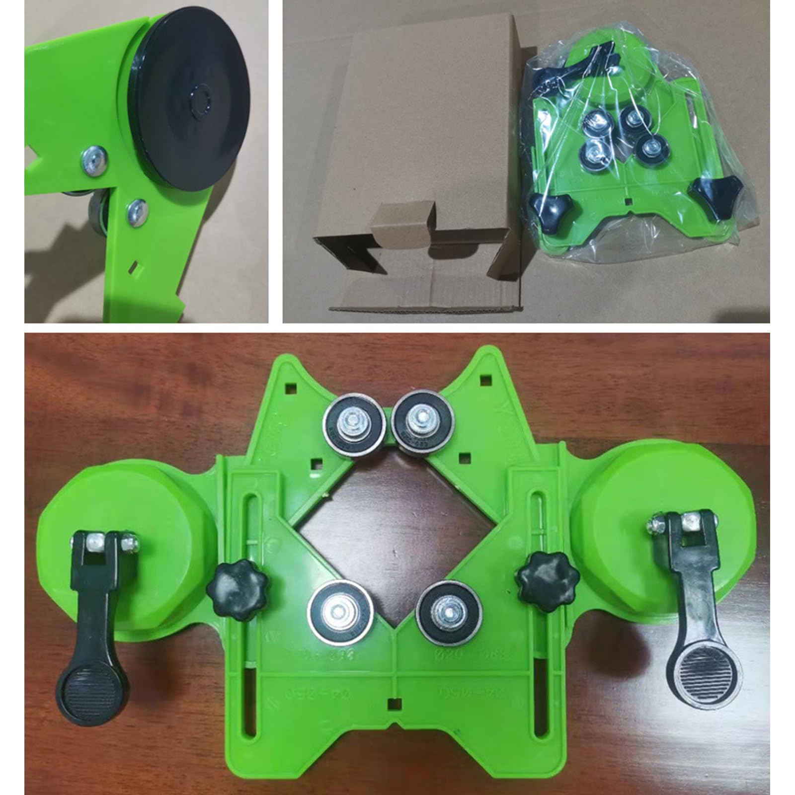 Collezione di produttori di fori solidi con 15 dimensioni da 6 mm a 50 mm e due supporti a ventosa per perforazione ferma, strumenti di perforazione di roccia