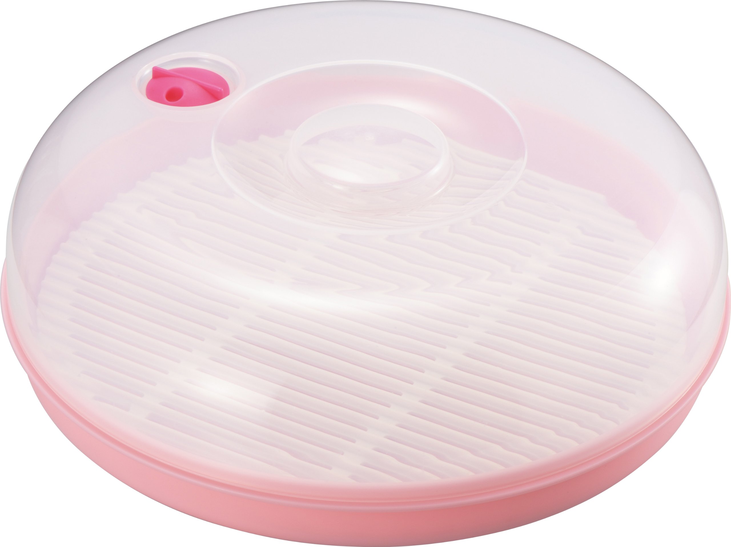 川崎合成樹脂 Range Pal Round Microwave Cooker, safety pink