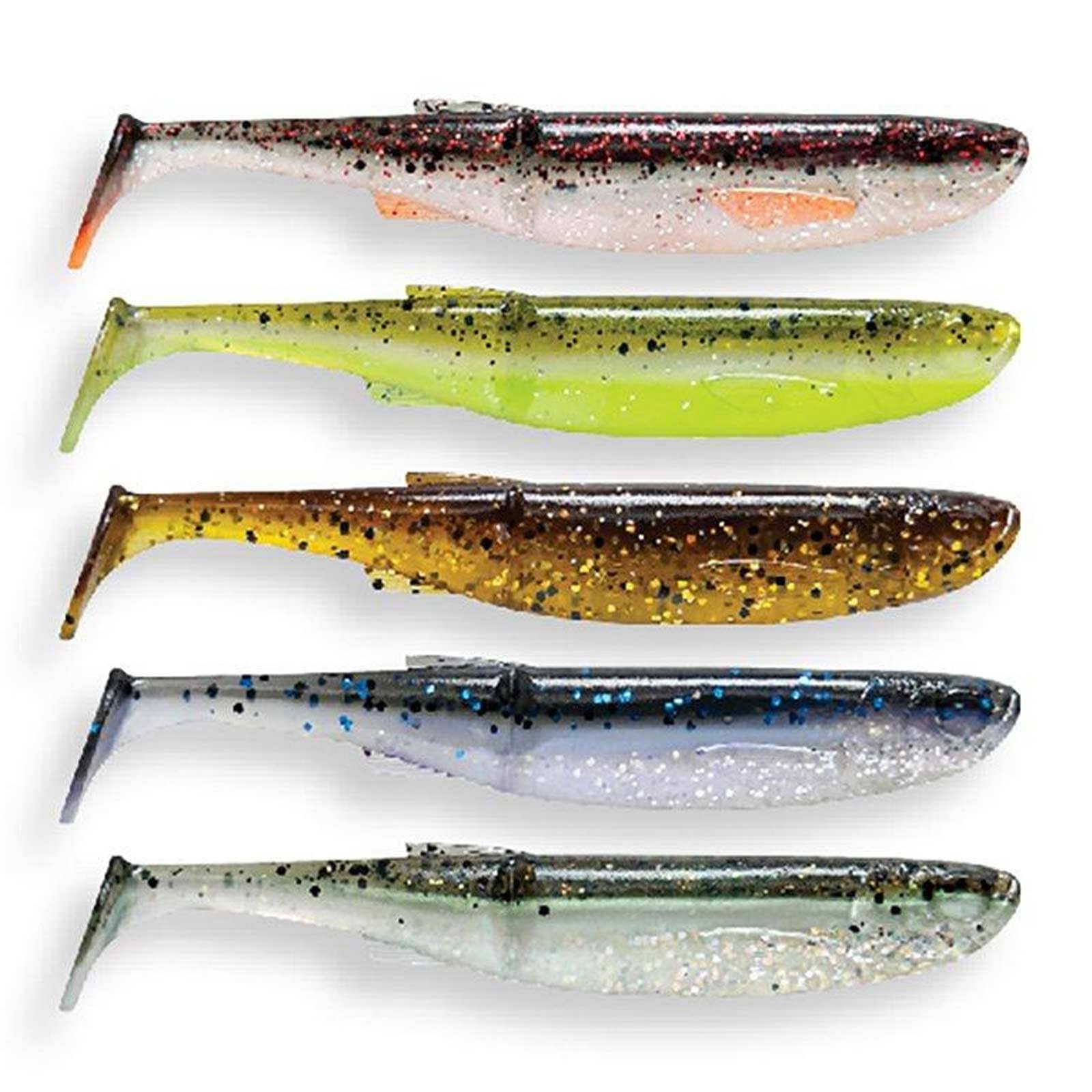 Savage Gear Craft Bleak Clam Mix – Soft Plastic Minnow Lure for Perch, Zander, Pike & Trout, Dark & Clear Water Fishing Bait with Kicking Action – Weedless & Jig Head Rigging Clear Water Mix 10 cm