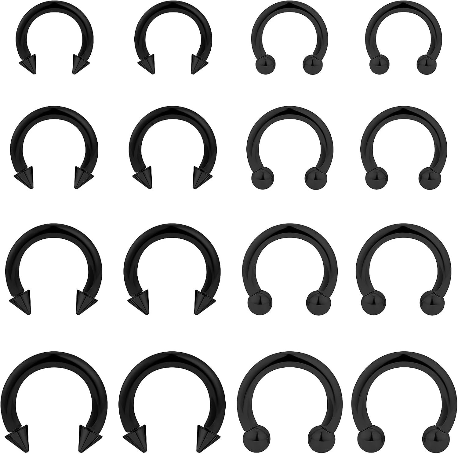 12G Septum Rings Ear Gauges Earrings Hoops Eyebrow Piercings lip Rings Hoop 316L Surgical Steel Cartilage Helix Tragus Rook Daith Earrings Piercing Jewelry for Women Men 10mm 12mm 14mm 16mm