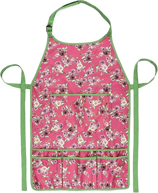 Oxford Cloth Garden Apron, Multi-function Women Man Work Apron with Multiple Pockets Adjustable Neck Strap Waist Ties,Wear-resistant Gardening Tool Aprons