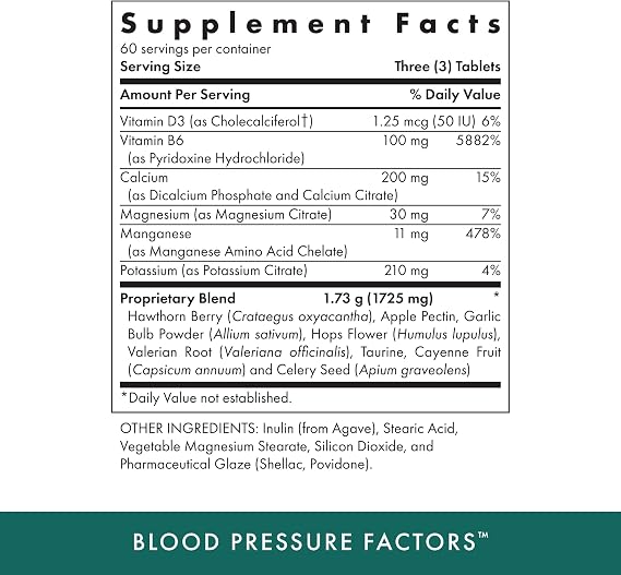 Michael's Health Naturopathic Programs Blood Pressure Factors - 180 Vegetarian Tablets, Pack of 2 - Provides Fluid Balance Support - Kosher - 120 Total Servings