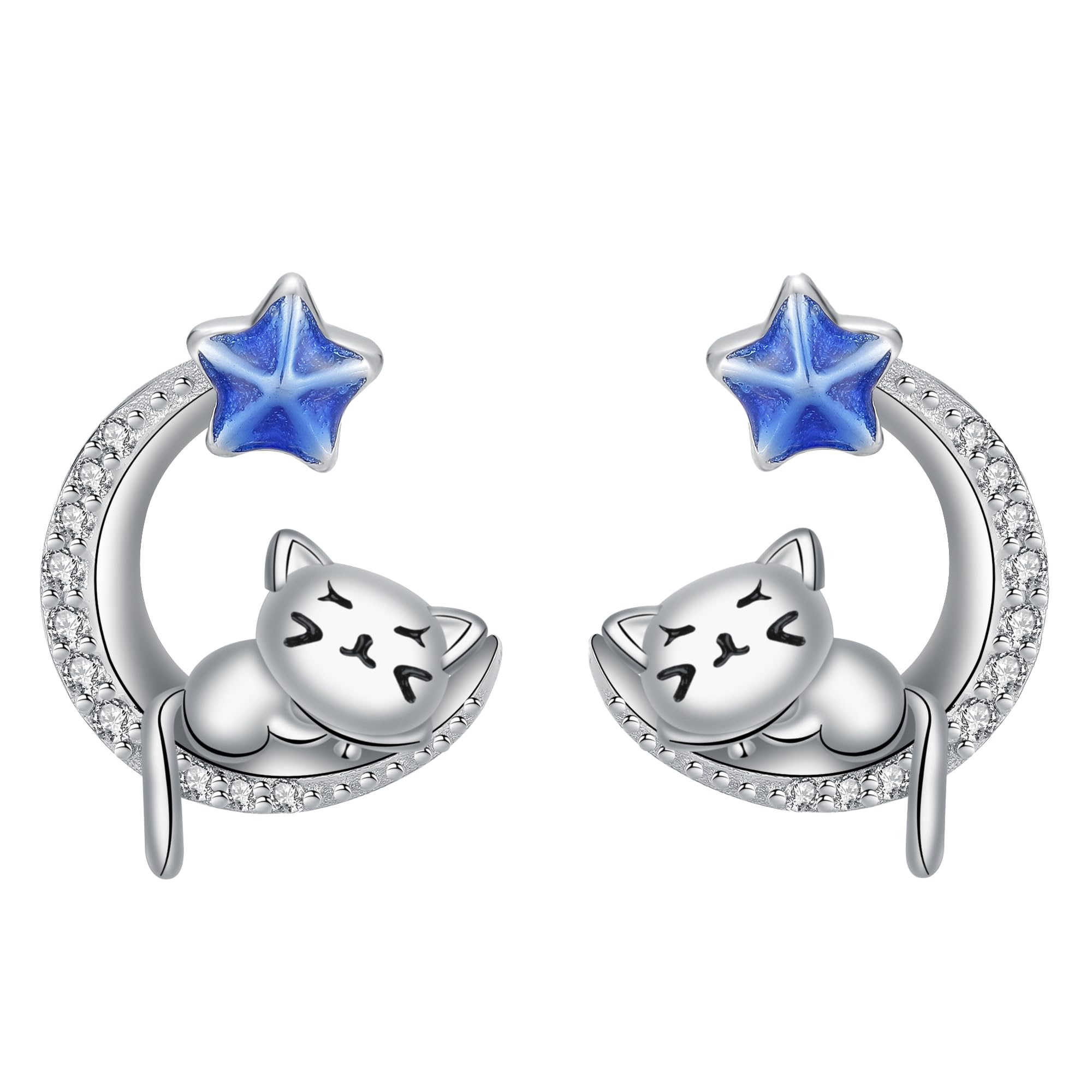Hifeeled Ohrstecker Damen 925 Sterling Silber Tier Haustier Ohrringe Kinder Mädchen Original Schmuck für Frauen Geschenk