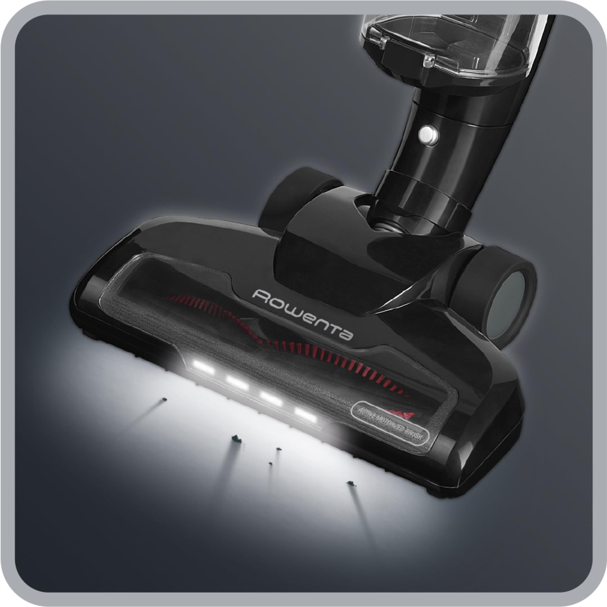 Rowenta Air Force Light Scopa Elettrica Senza Filo, 0.65 Litri, 80 Decibel, 2 velocità, Luci LED, Ultraleggera, Tecnologia CiclonicaNero, RH6545