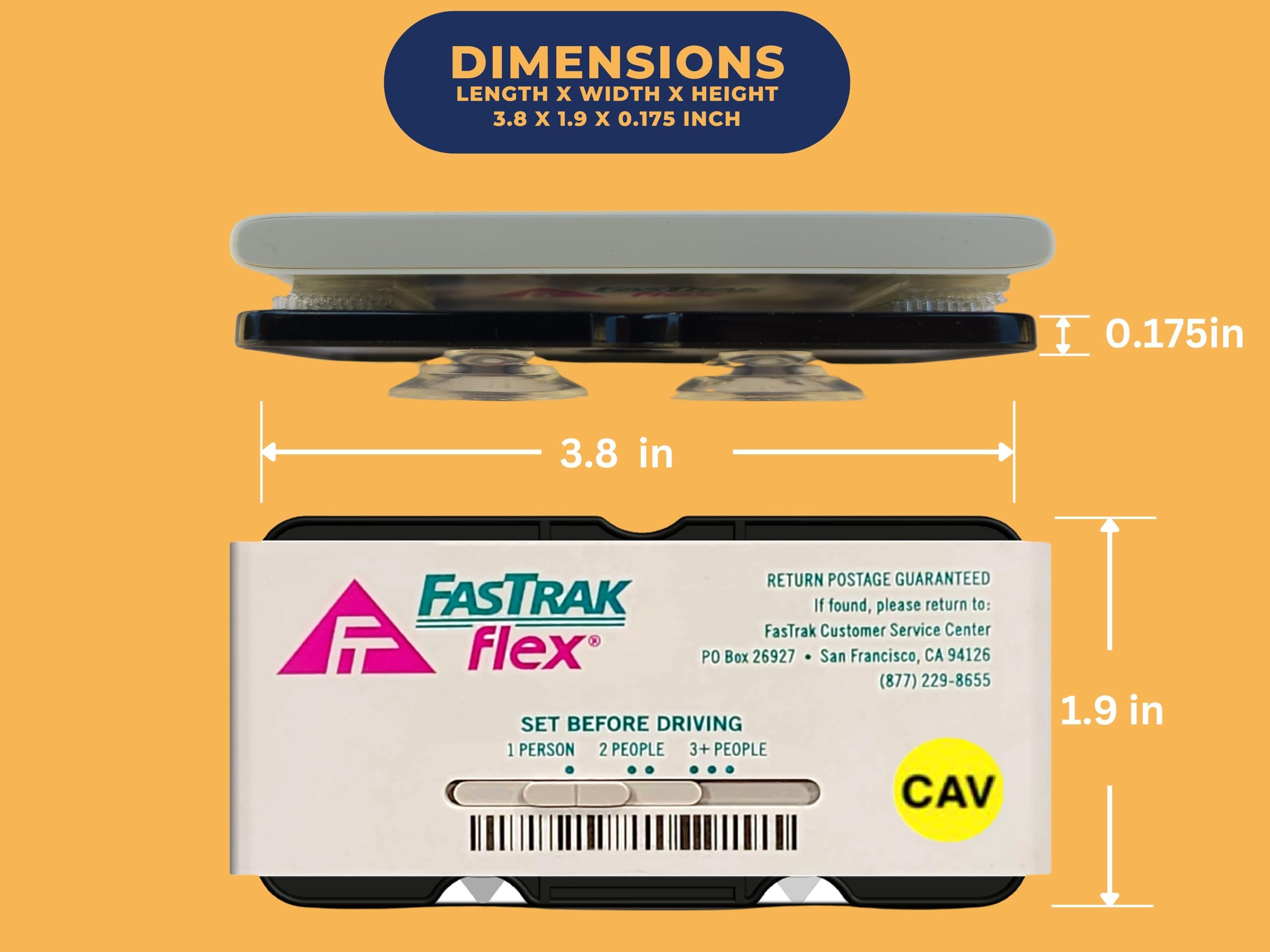 EZ Pass-Mate Black - Toll Pass Holder for E-ZPass Mini & Flex, I Pass New and Old & FasTrak Flex CAV. Holder only. Fits Boxes Shown in Pictures. Patent Pending &. Made in USA.