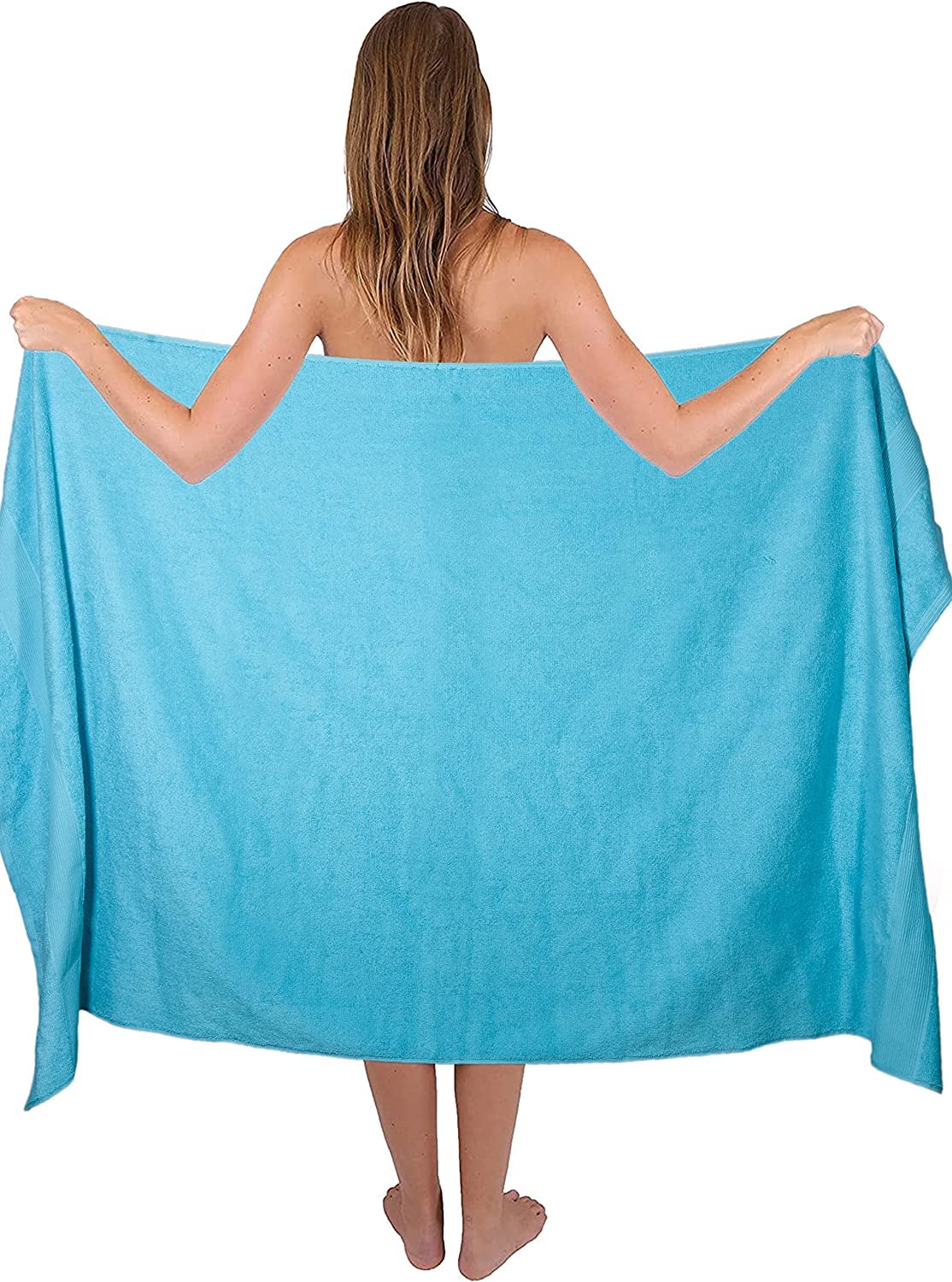 Textile Do Extra Large Super Jumbo Bath Sheet Towel 100 Percent Egyptian Cotton XL Bath Sheets(100 x 200 cm-600 GSM) (Turquoise)