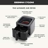 GreenPan Cyclone 7QT 12-in-1 Air Fryer, XL Easy View Window, 400 °F in 4 Seconds, Digital Touch Screen Presets, Ceramic Nonstick PFAS-Free Basket, Shake Reminder, Adjustable Temp & Time Control — image 4