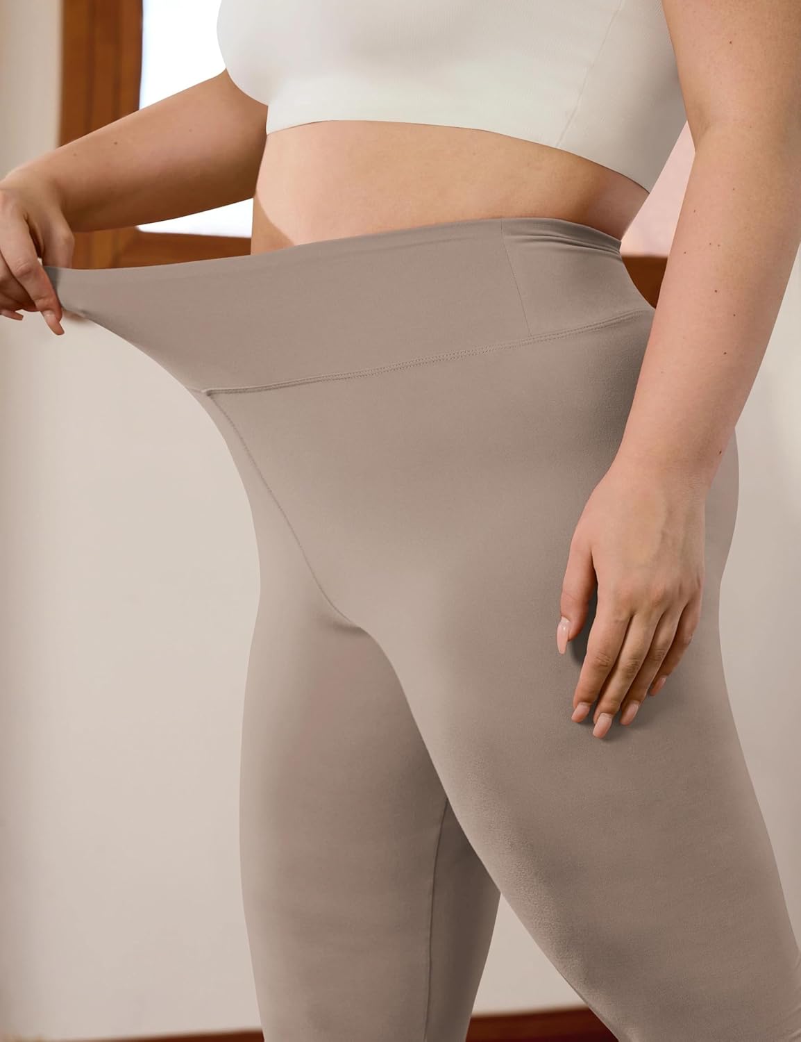 VALANDY Creamlush Plus Size Leggings for Women-3 Packs Stretchy Soft High Waisted Women's Leggings Lounge Yoga Pants